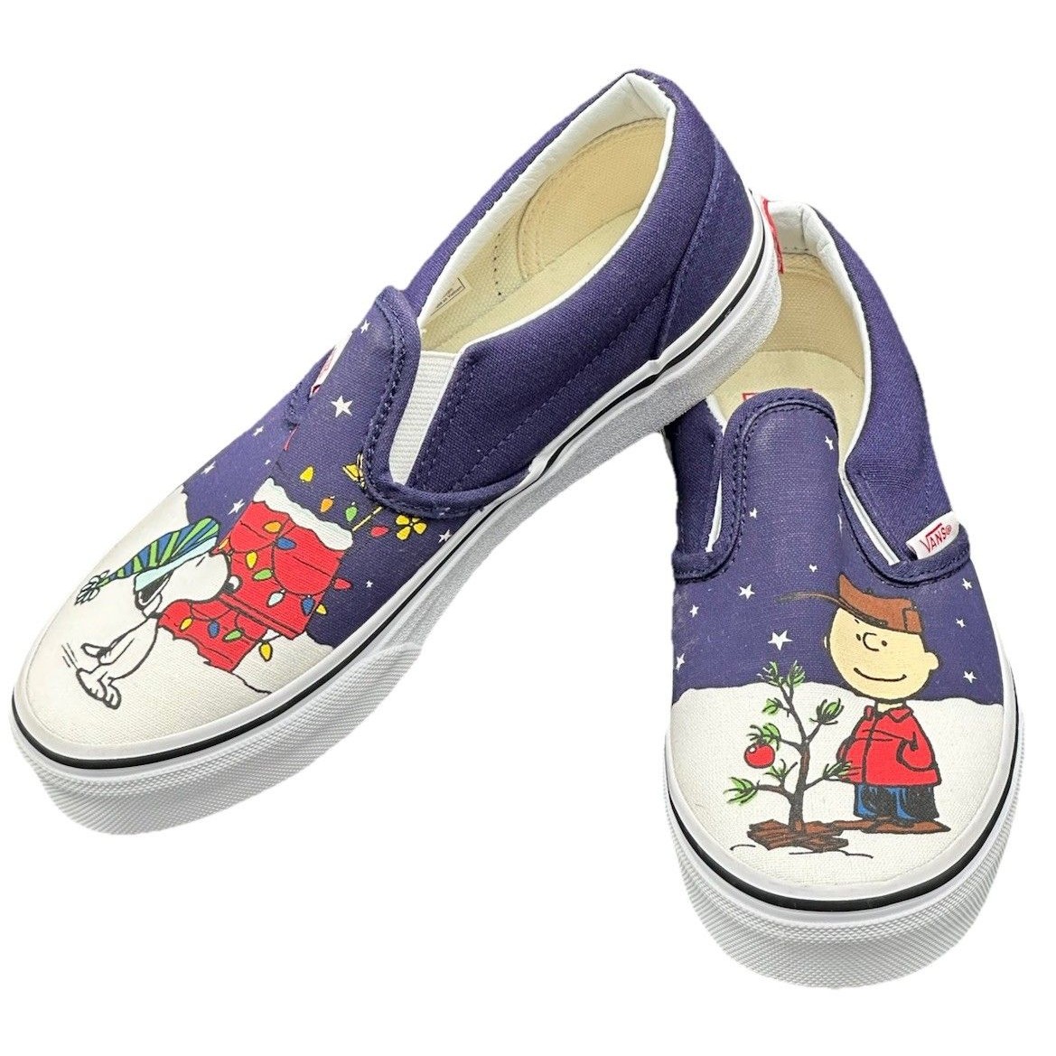 New Rare Vans Charlie Brown & Snoopy Christmas Youth Sz 3
